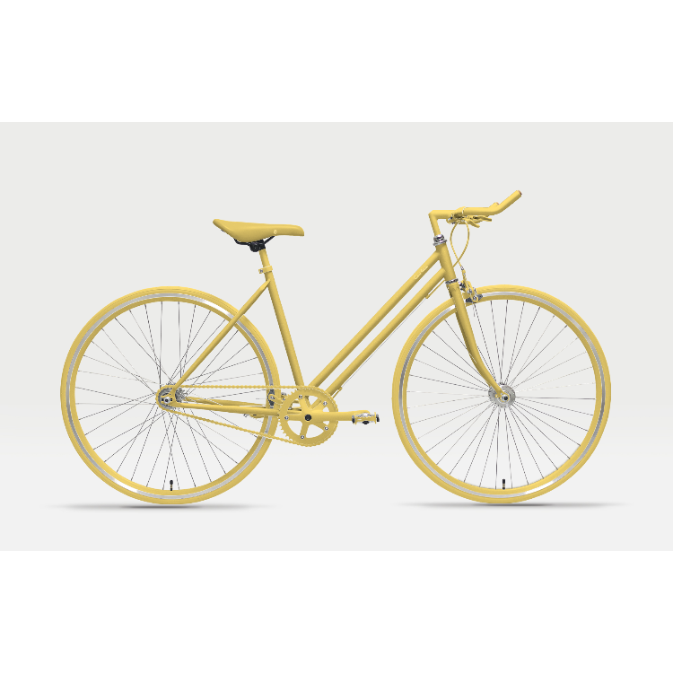 自転車（148cmフレーム） - ＜ベース：一括変更・イエロー＞